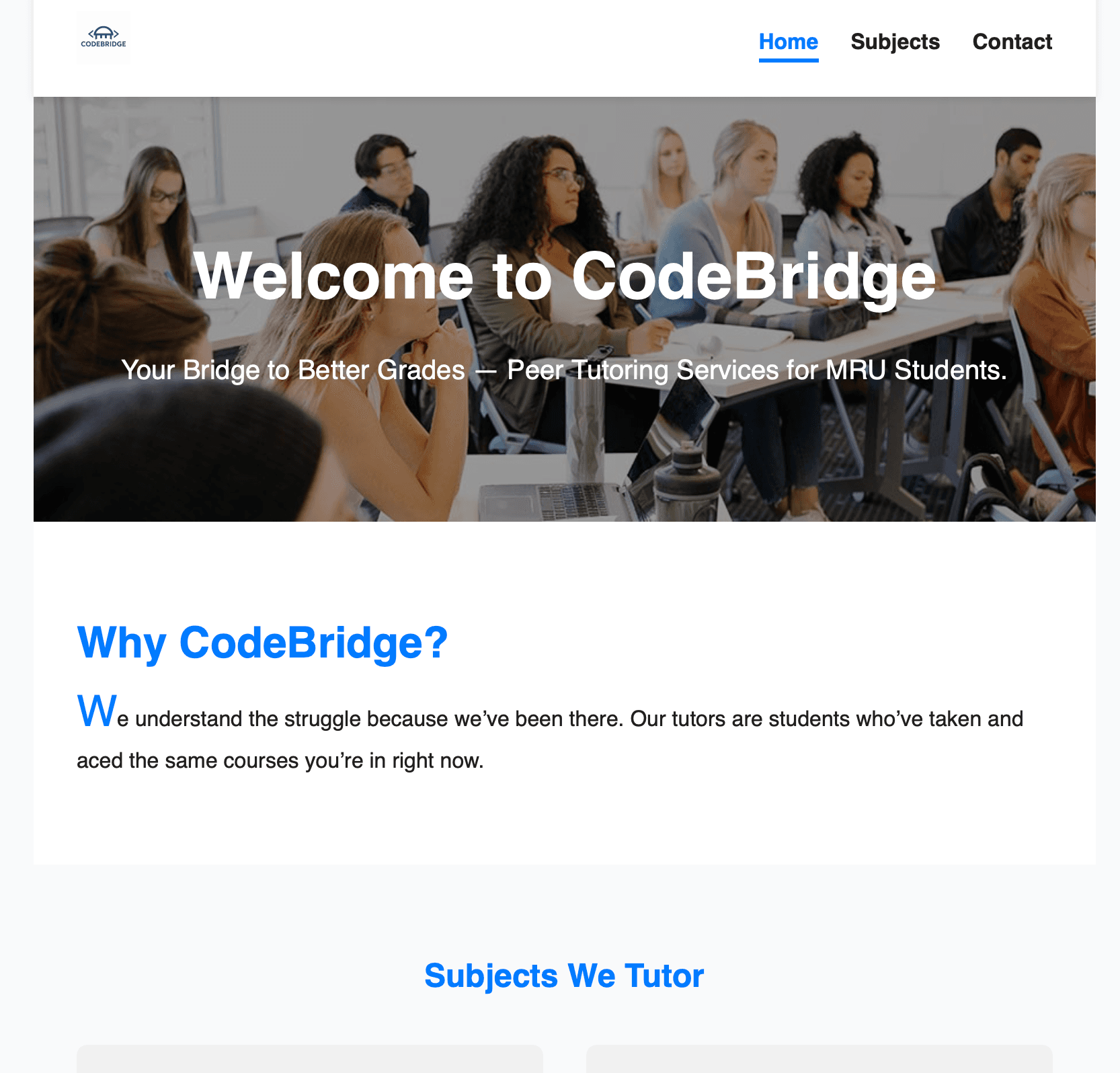 CodeBridge Website